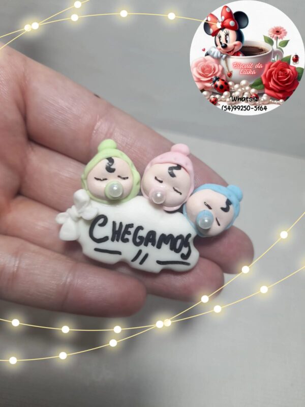 Lembrancinha Trigêmeos Chegamos